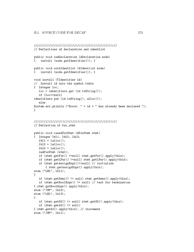 Compiler Design: Theory, Tools, and Examples - Page 273